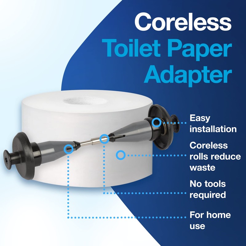 Tork Coreless Spindle Adapter for Home-style Toilet Paper Holders, Installs