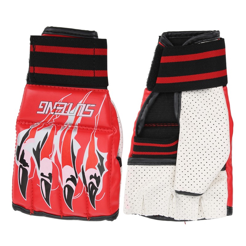 Pair Fight Gloves HalfFinger SweatProof with High Elastic Band for