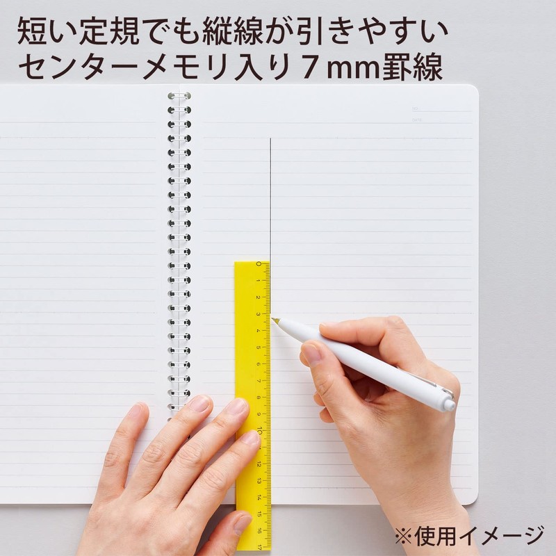 Maruman N479-33 Cocochi Ring Notebook, A5, Light Green, Set of