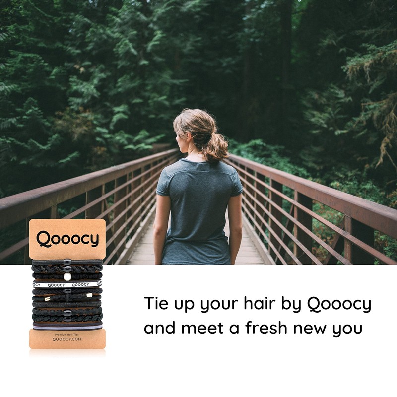 Qooocy Any Fit - Lazos para el cabello, 12 unidades,