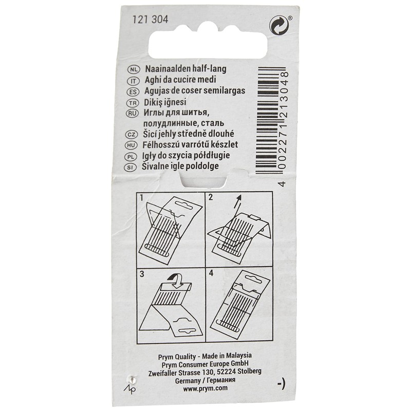 Prym Quilting Needles, Silver, One Size