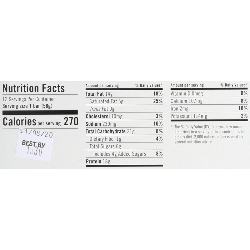 JiMMY! Chocolate Peanut Butter Protein Bar, 18g Protein, High Protein,