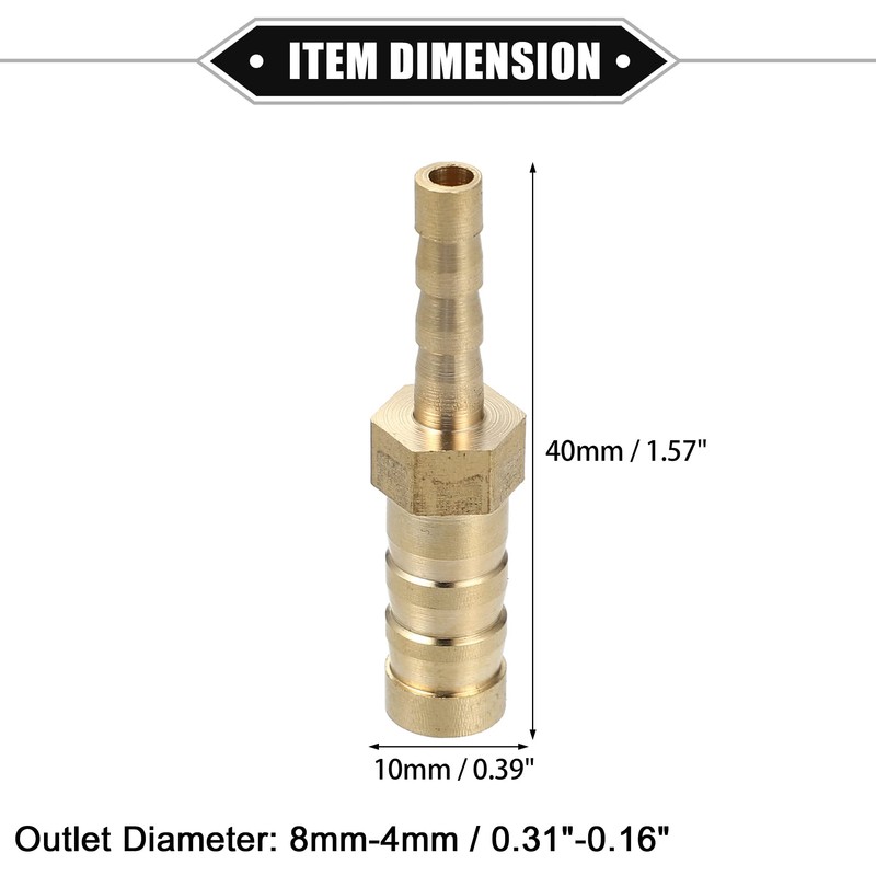 X AUTOHAUX Engine Hose Fitting Connect, 8mm-4mm Universal for Fuel