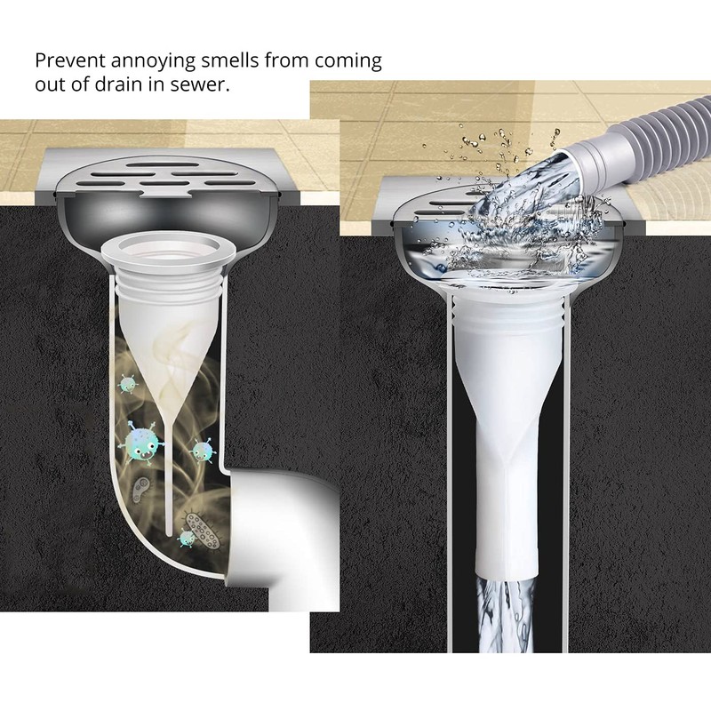 HLZC Drain Backflow Preventer, One Way Valve, Adjustable Silicone Sink