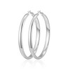 VEOFUX Sterling Silver Hoop Earrings for Women, 50mm Large Silver