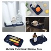 MicoYang Silicone Bathroom Soap Dishes with Drain Spout-Kitchen Sink Organizer,Sponge