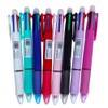 OCHILIMA 4 Colours Retractable Erasable Gel Pens Clicker, 5-in-1 Multi