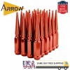 ARROW 32x 6" Extra Tall Red M14x1.5 Spike Lug Nuts