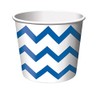 Creative Converting Chevron Stripe Treat Cobalt Cups, 3.5" x 2.5",