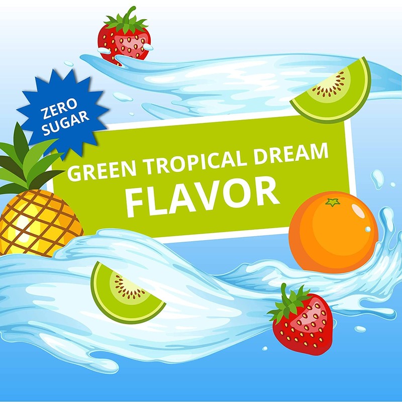 Wyler’s Island Punch Green Tropical Dream Zero Sugar Singles to
