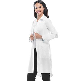 Infinity Cherokee 40” Nurse Lab Coat for Women With 2 Pockets and Back Princess Seams 1401A, XL, White