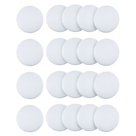 Outus 20 piezas de protectores de pared para pomo de puerta, topes de goma redondos autoadhesivos, color blanco