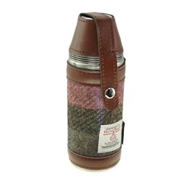 Glen Appin of Scotland Harris Tweed Hunting Flask HF3500 (Colour 137 Green/Pink Check)