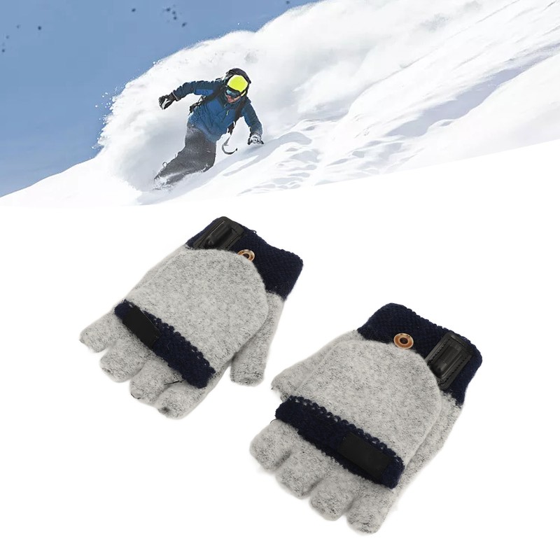 1Pair USB Heated Gloves Adjustable Temperature Electric Heated Gloves for