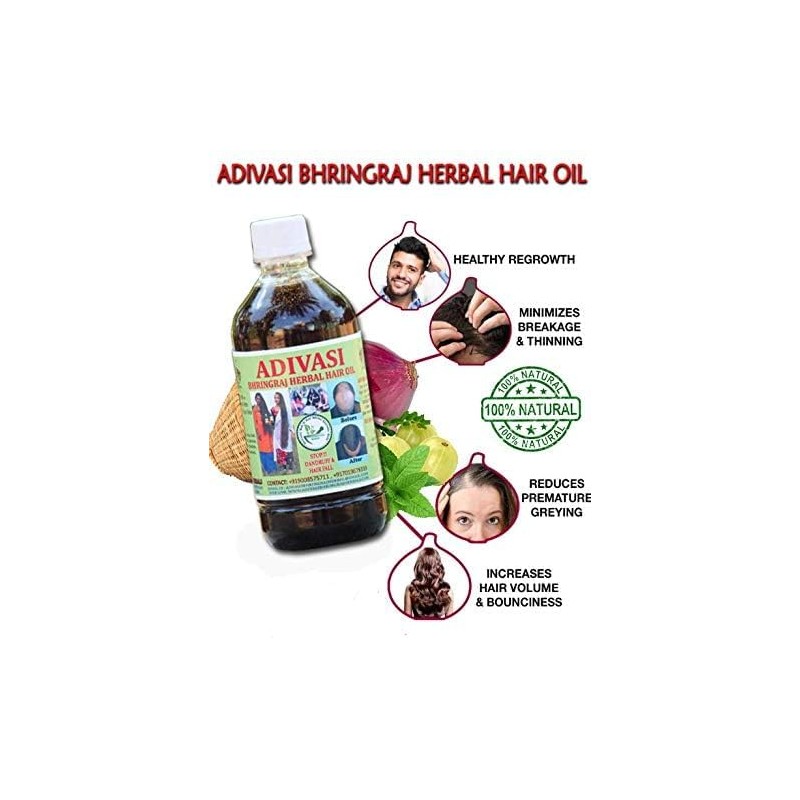  Generic BHRINGRAJ HERBALS Hair Oil, 500ml, 16.9 Fl Oz