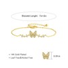 Cubic Zirconia Butterfly Bracelets for Women and Men | Gold