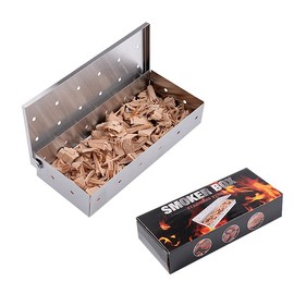 Smoker Box, Smoker Box for Gas Grill, Stainless Steel BBQ Grill Smoker Box for Smoker, Charcoal and Gas Grills