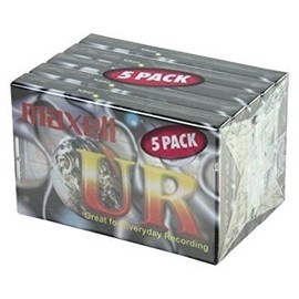 2 X Maxell UR90 Audio Tape 90min Blank Media Cassette (5pk)