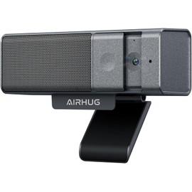AIRHUG 3-in-1 Web Camera, Built-in Microphone, 1080P, 2.07 Megapixels, Privacy Shutter Included, Built-In Microphone, USB Plug and Play, Privacy Protection, Clip/Stand Type, Easy Installation, USB/PC/Camera, Working at Home / Web Conference/Video Calls/Internet Class