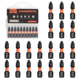 BAIDETS BAIDETS Pro PZ2 Bit-Sortiment - Schraubendreher Bits Set 20 Stck, 25mm L?nge, Schrauber-Bit, 1/4" Sechskantschaft, mit Spender-Box
