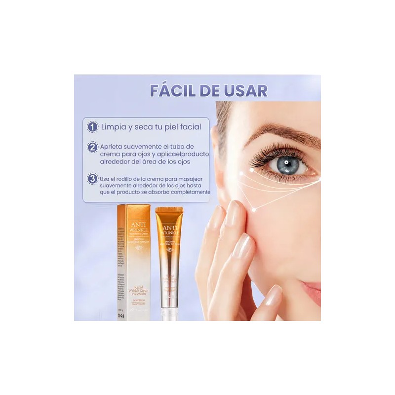 Crema Contorno De Ojos Con Retinol Antiarrugas Roll On 20g