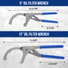 WORKPRO Oil Filter Wrench Set, 9" & 12" Adjustable Oil