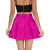 Urban CoCo Women's Shiny Flared Pleated Mini Skater Skirt (XL,