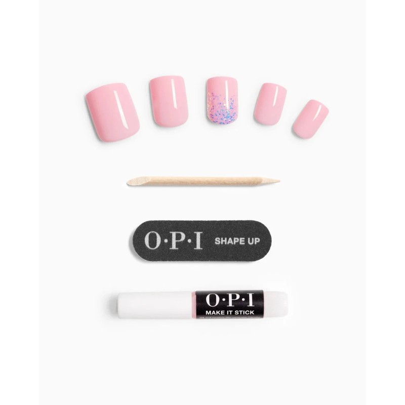 OPI On Point Press On Mani - Pink Glitter -