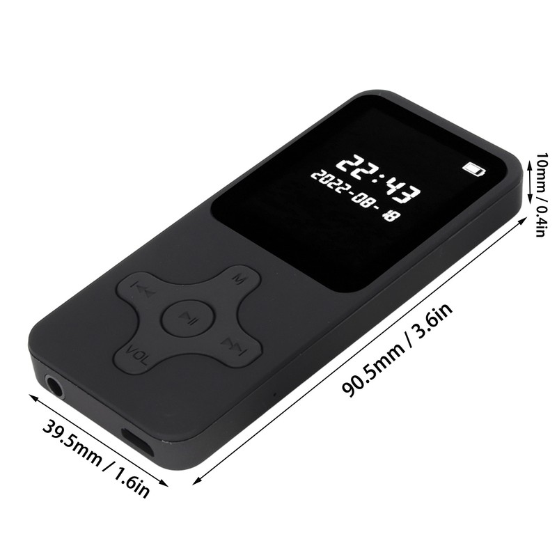 MP3 MP4 Player Bluetooth 5.0 Ultra Thin Digital LCD 1.77