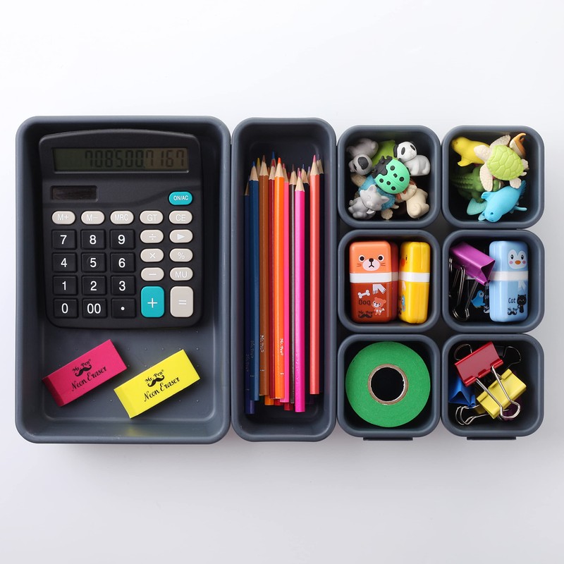 Mr. Pen- Interlocking Desk Drawer Organizer, 8 pcs, Drawer Organizer,