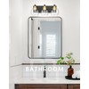 METWET Bathroom Light Fixtures, 3-Light Black and Gold Bathroom Vanity