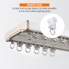 40 Pcs Curtain Track Roller Hooks Curtain Rail Ceiling Gliders