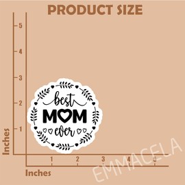 (3PCS) Best Mom Ever Sticker, Mama Stickers - Waterproof Vinyl Decals for Books, Laptops, Tumblers, Scrapbooks, Water Bottles, Great for Mother's Day Size 3 x 3 Inch