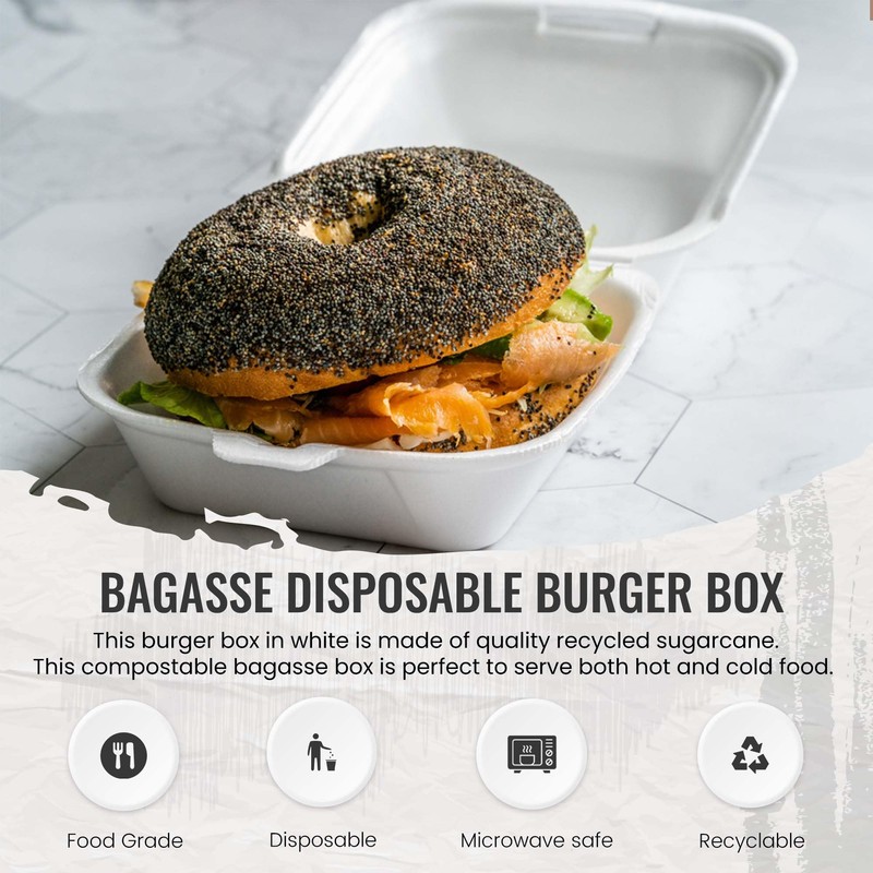 We Can Source It Ltd - 200 x Clamshell Bagasse
