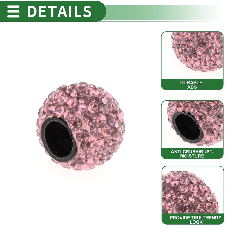 Motoforti Tire Valve Stem Caps Tyre Valve Dust Covers 8x16mm