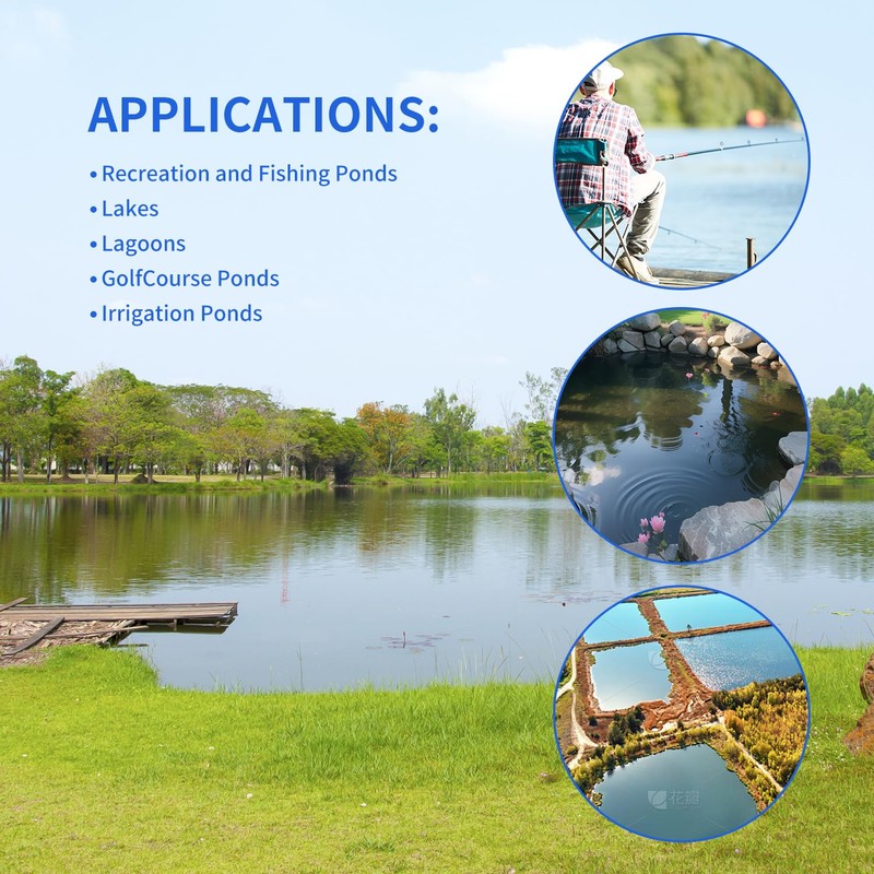 MEISHUNDA Pond & Lake Aeration Accessories, Stainless Steel Chassis, Silicone