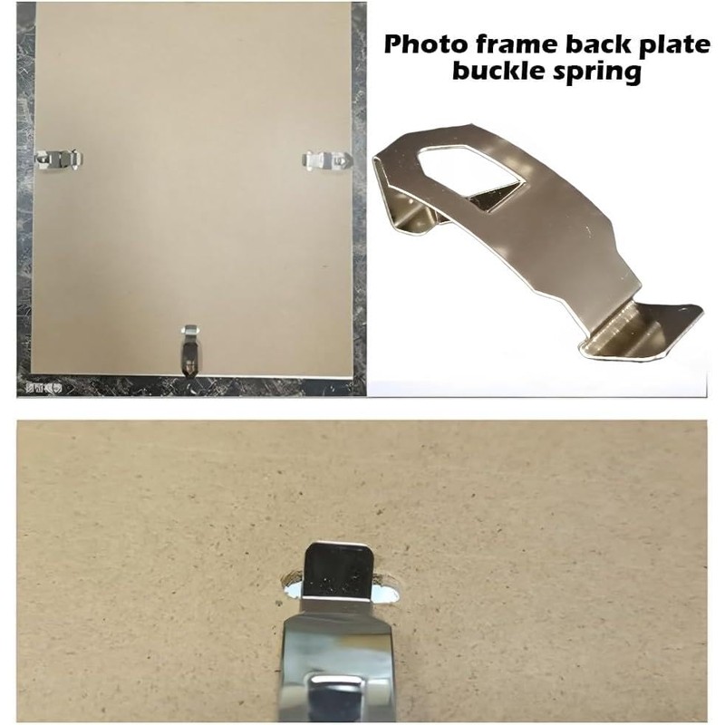 12 PCS Picture Frame Clips – Metal Spring Turn Clips
