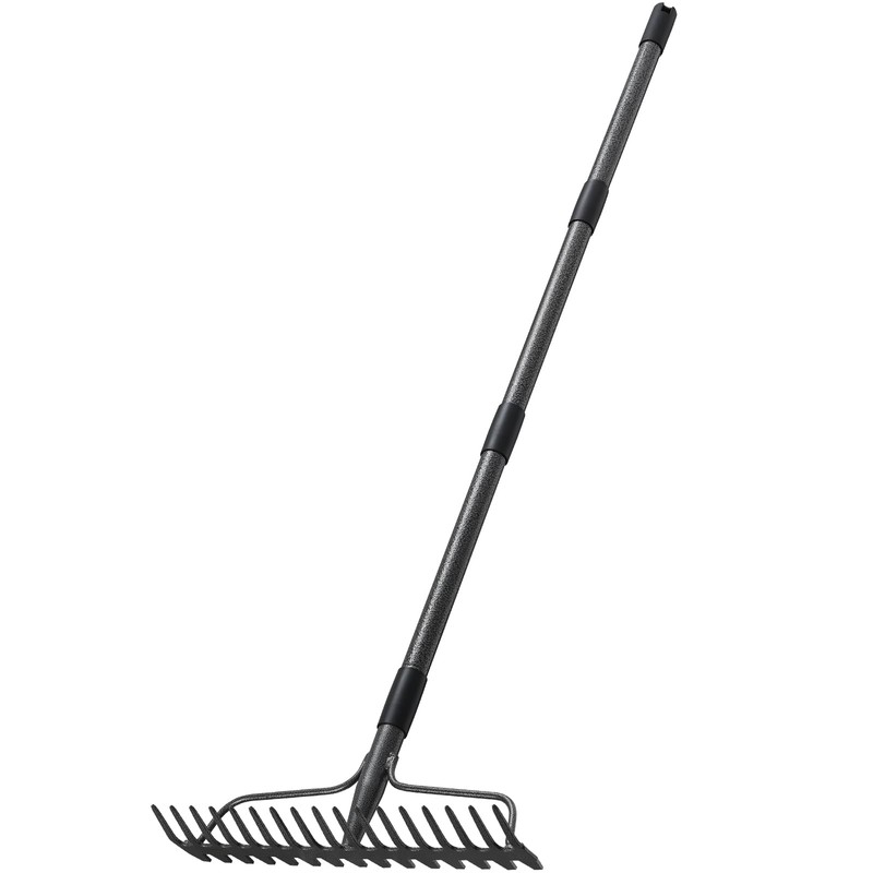 77'' Bow Rake ，17 Tines Metal Head Rakes with Stainless