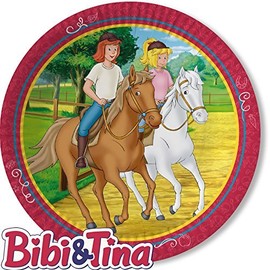 Bibi & Tina 8 Plates for Children's Parties And DH Blocksberg Paper Plates Party/for Children's Birthday Party Set