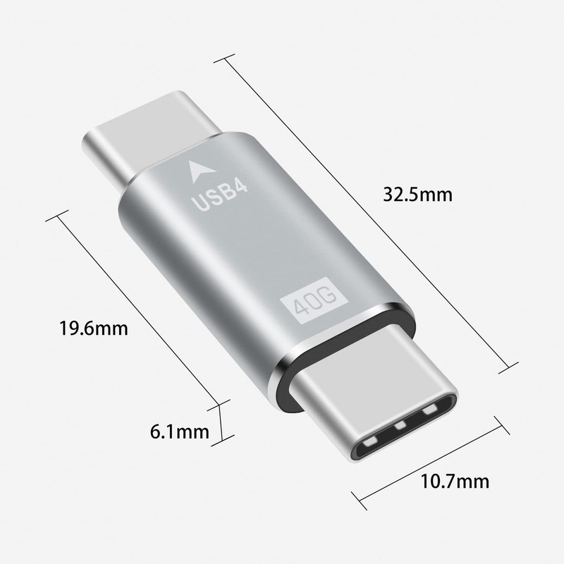 Duttek USB C Male to Male Adapter forThunderbolt 3/4 Cable