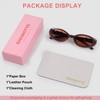 GIGIMOTTE Retro Oval Sunglasses for Women Trendy Small 90s Style
