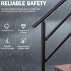 2 Pack Handrails for Outdoor Steps, Wrought Iron Black Stair