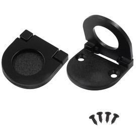 Coufce 2 Pack Recessed Pull Ring Handles Black Hidden Recessed Type Drawer Mount Handle Deck Cabinet Flush Ring Sliding Door Pull Handle Recessed Furniture Grip（with Screws）