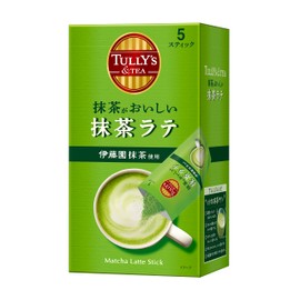 Tully's Stick Matcha Latte, 0.6 oz (18 g) x 5 Bags, Instant Powder