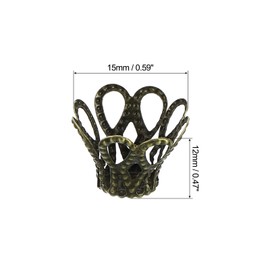 PATIKIL Flower Bead Caps, 100Pcs 15x12mm Hollow Metal Spacer Bead End Caps for Jewelry Making Earring Bracelets Necklace DIY Crafting, Multicolored