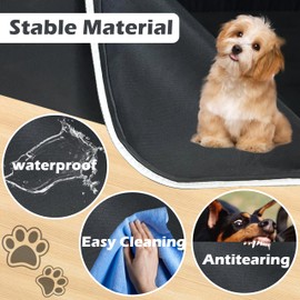 Goldshire Dog Playpen, 35.5x35.5x24.5 Inches Foldable Portable Puppy Playpen with Gate, High-Strength Breathable Fabric Mesh,Dog Fence with Nylon Wire Mesh, Pet Fence Cage for Indoor Outdoor