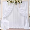 30ft x 10ft Wrinkle Free White Backdrop Curtain for Parties,