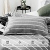 Lekesky Duvet Cover Twin, Striped Duvet Cover Queen Set 2pcs,