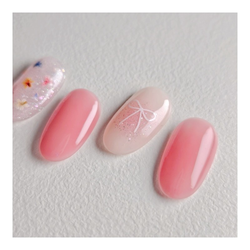 Fleur Handmade Nail Tips Fresh Flower Nails - Almond Short