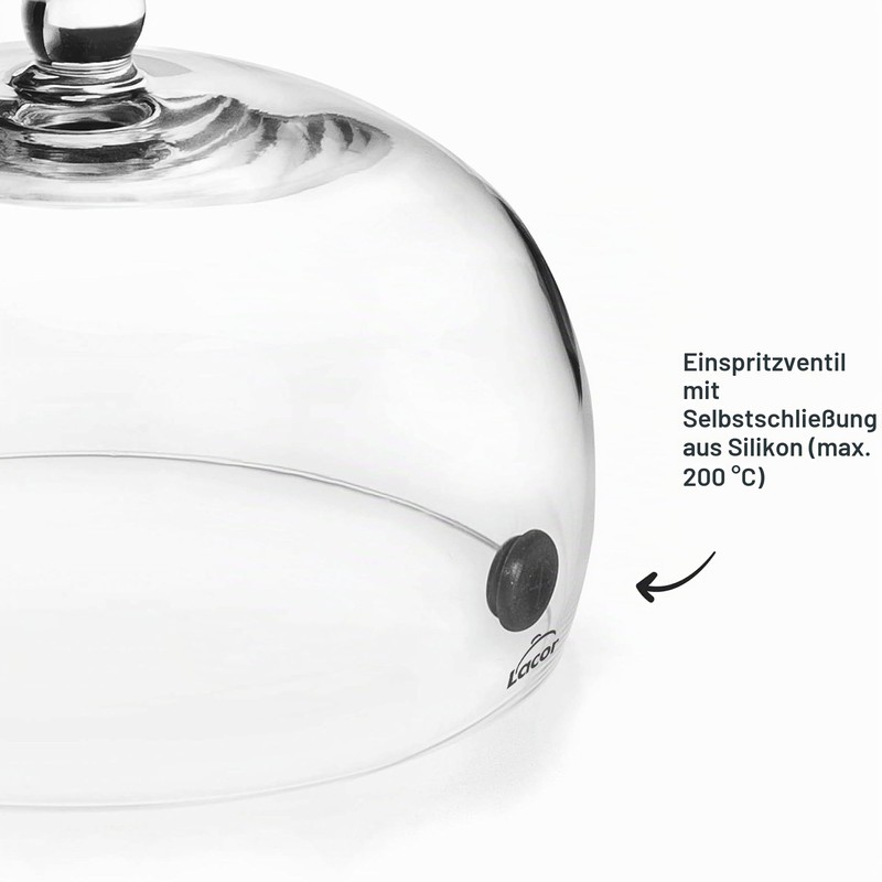 Lacor - 61816 Magic Food Smoker Bell, Glass Lid with